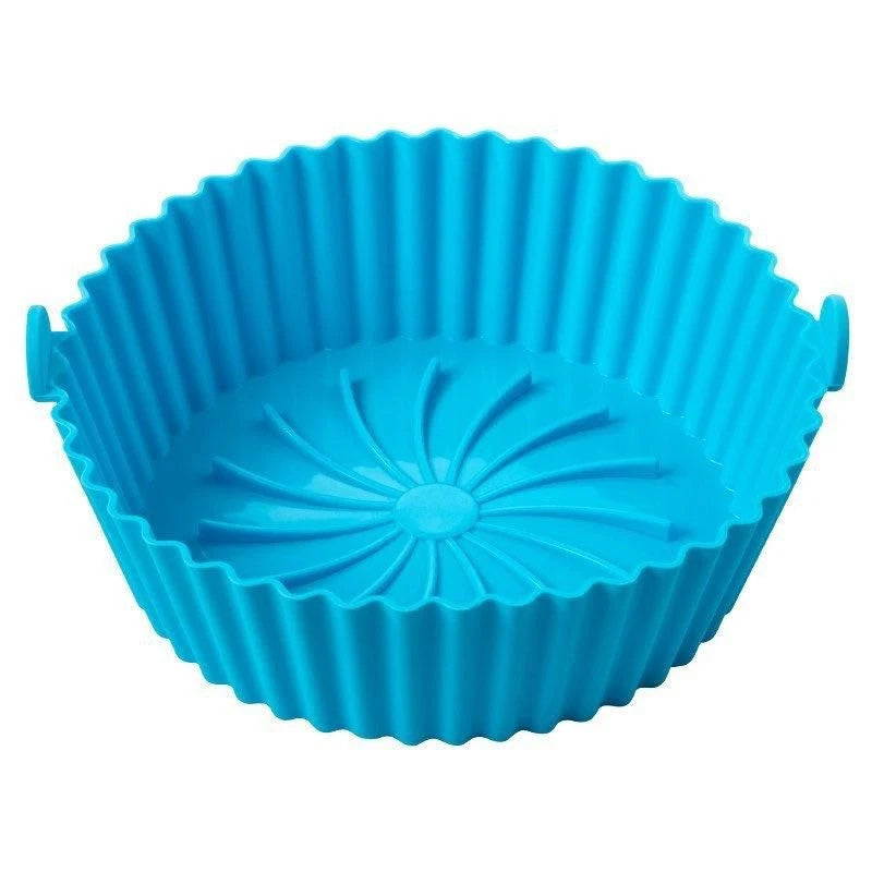 1Pcs Silicone Air Fryer Oven Baking Tray Pizza Fried Chicken Basket Pad Air-fryer Pot Food Plate Reusable Airfryer Pan Liner