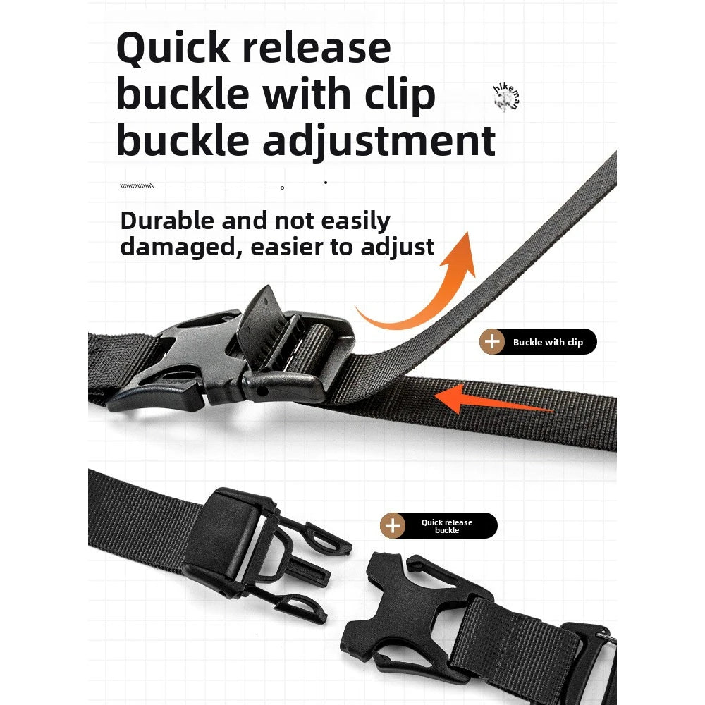 Outdoor Luggage Strap with Plug-In Buckle Adjustable Packing Straps for Camping Travel Equipment