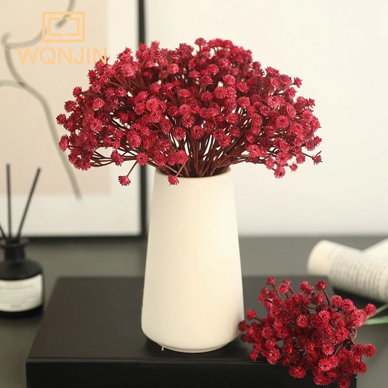 Simulated Flowers, Retro Autumn Babysbreath, Small Bouquets Flowers for Home Decoration, Flower Arrangement Accessories