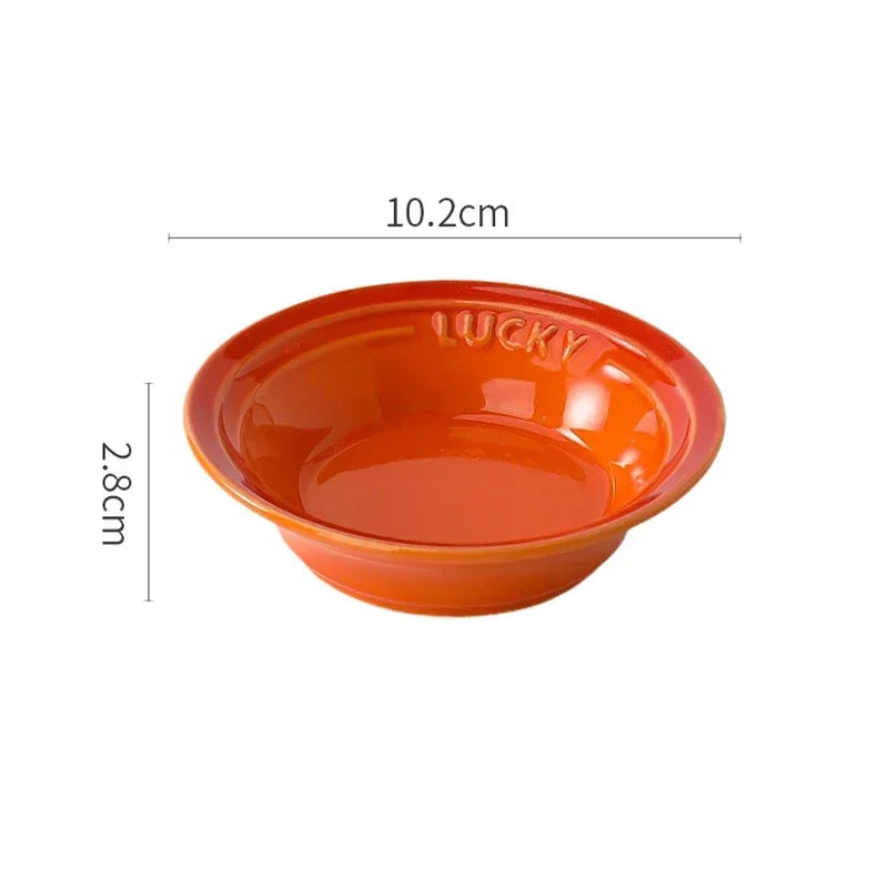 Ceramic Soy Sauce Dish Small Round Condiment Bowls for Sushi Appetizers Dipping Mini Appetizer Plates for Home Dining