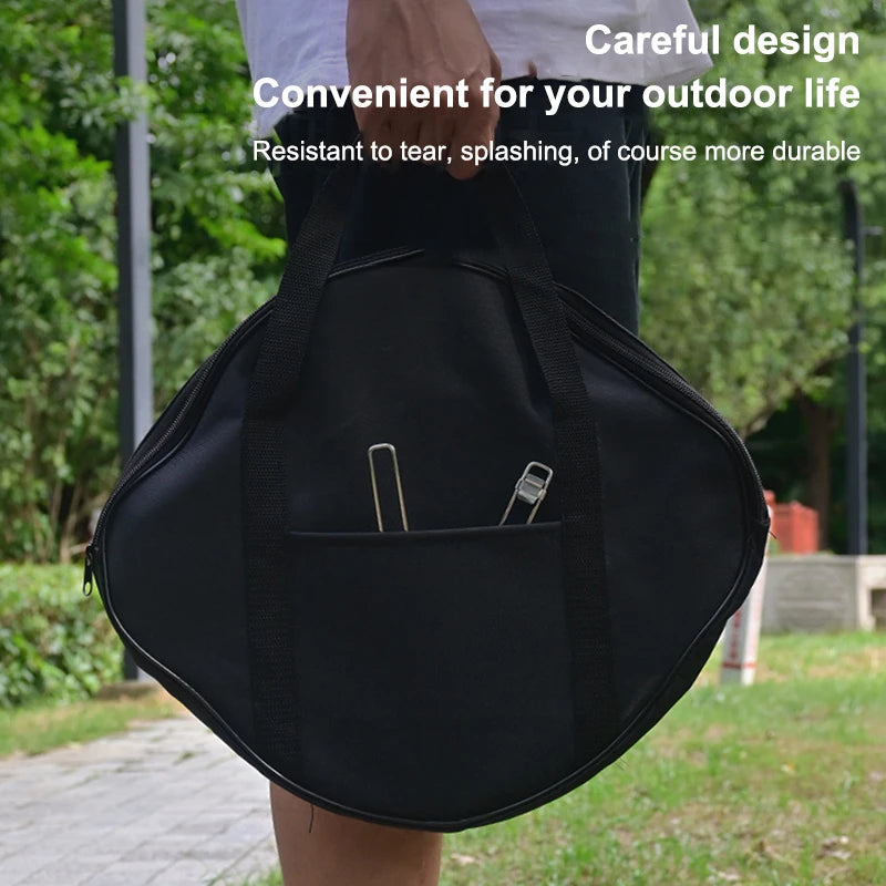 600D Oxford Grill Pan Storage Pouch Caryying Case Bag Waterproof Grilling Pan Pouch Skillet Bag Outdoor BBQ Tool For Kitchen