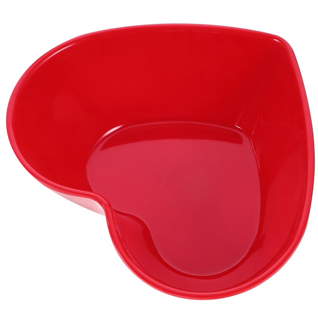 Heart Shaped Salad Bowl Red Premium Melamine Lightweight Non-Slip Bowl For Party Camping Bbq Picnic Household Kitchen