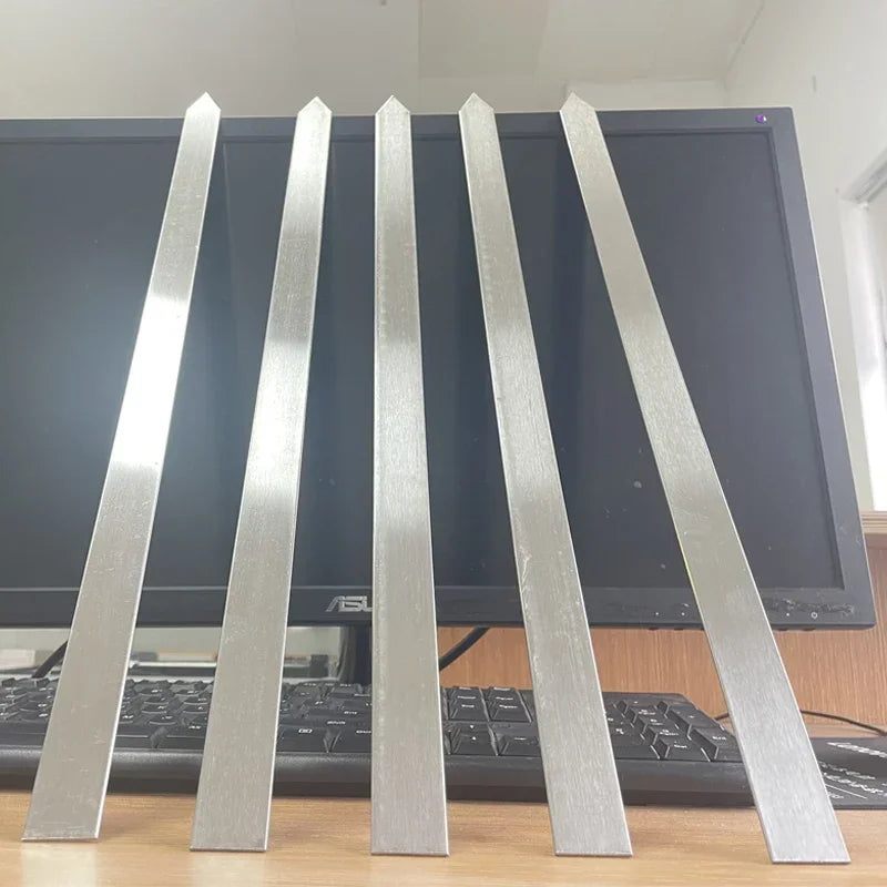 Kabob Skewers Flat Metal BBQ Barbecue Skewer with Wooden Handle Stainless Steel Kabob Skewers for Brazilian Koobideh Persian