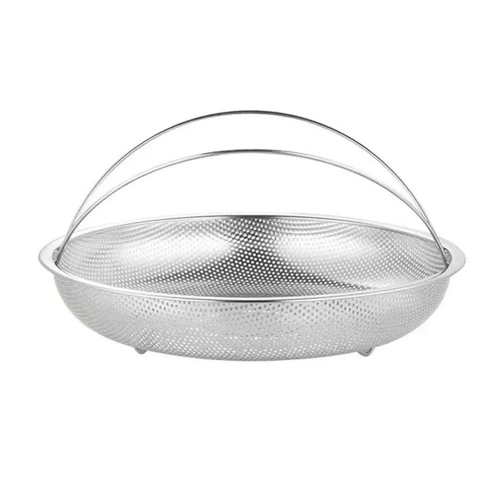 Stainless Steel Pressure Cooker Steamer Basket with Handle Food Steamer Basket Steaming Grid Drain Drainer Cooking Utensils
