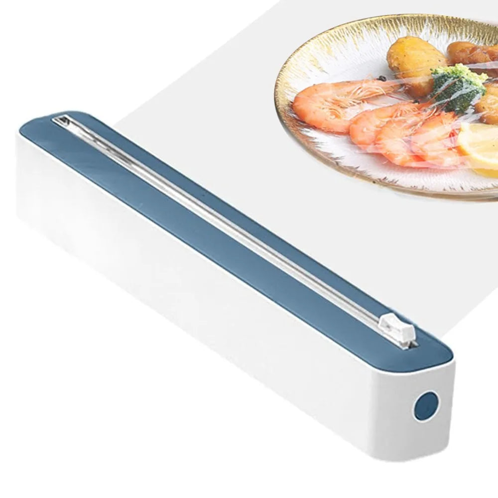 High-Quality 2-in-1 Cling Film Dispenser Easy To Use Kitchen Accessories Wrap Dispenser Multi-Functional Cutter Storage Box