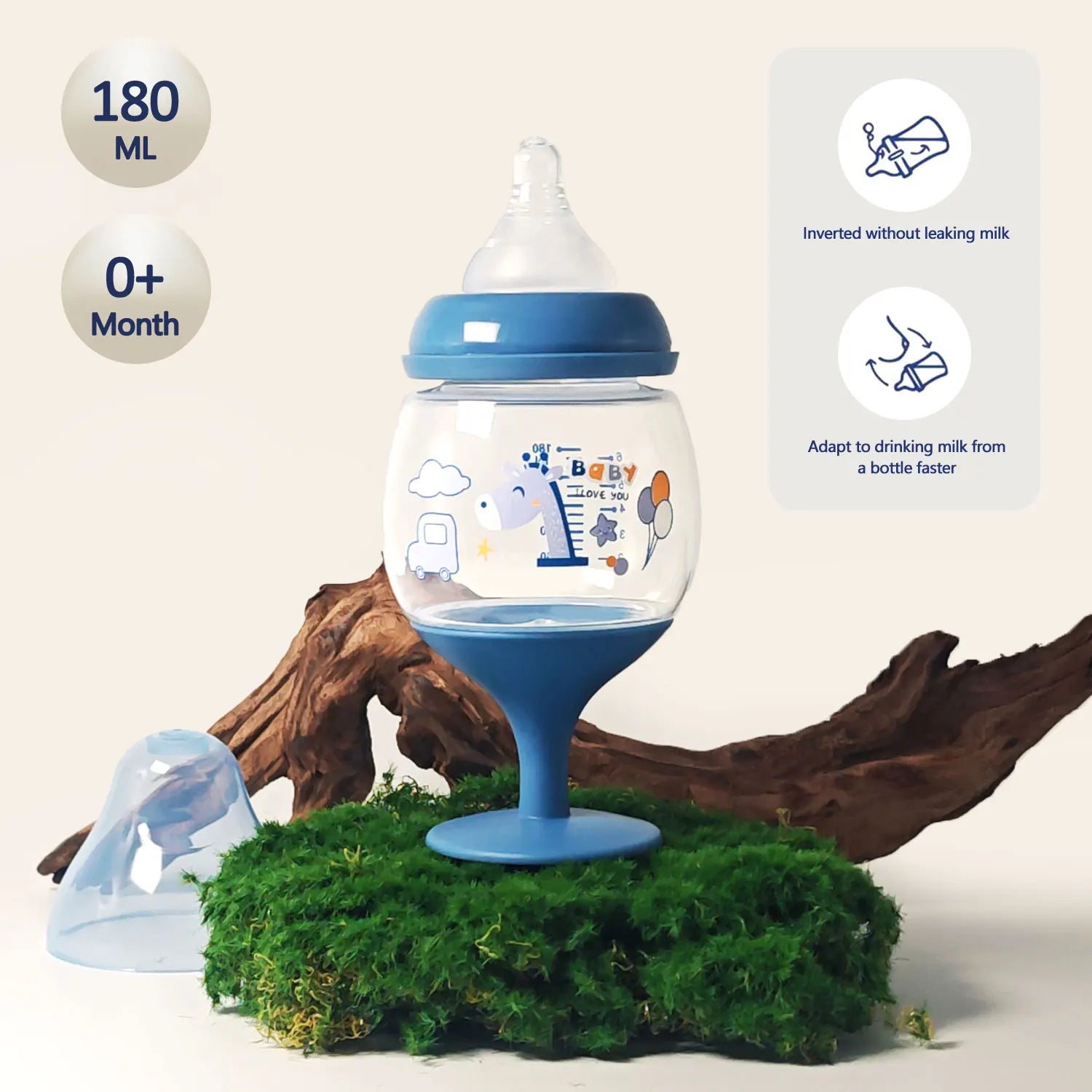 180ml goblet baby bottle, photography accessories, baby drinking water, household cup, direct drinking juice,Christmas gift