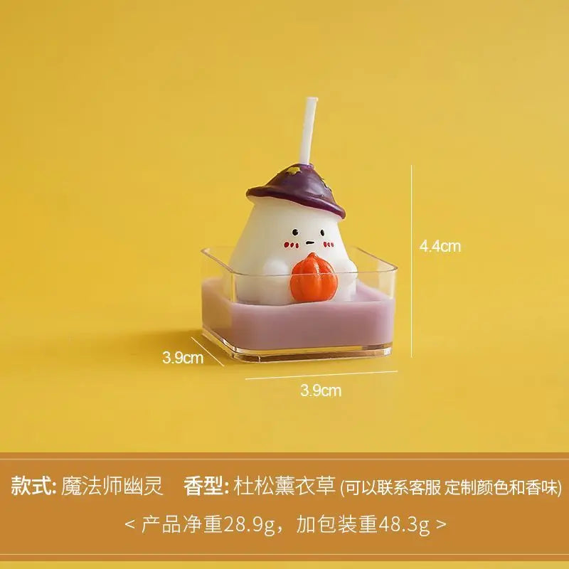 Halloween Aromatherapy Candles Ghost Scented  New Styling Props Ornament Small Tea Wax Indoor French Holiday Souvenir