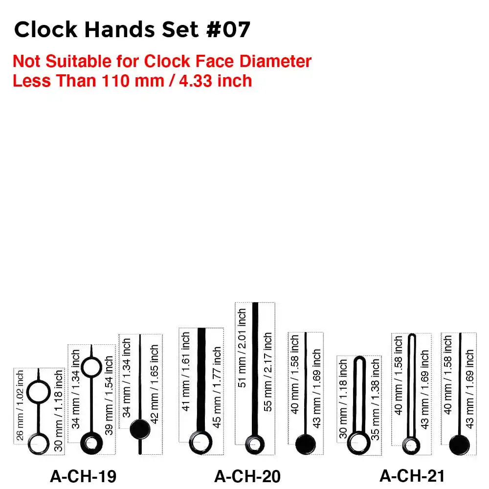 MCDFL Clock Mechanism Silent Quartz Movement Machine Wall Hands Pointer Set Clockwork Table Long Shaft DIY Watches Repair Parts