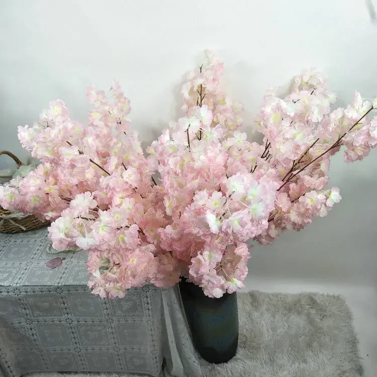 110cm Cherry Blossom Branch Artificial Flower Cherry Blossom Wedding Deacor Flower Arrangement Home Decoration Silk Flower
