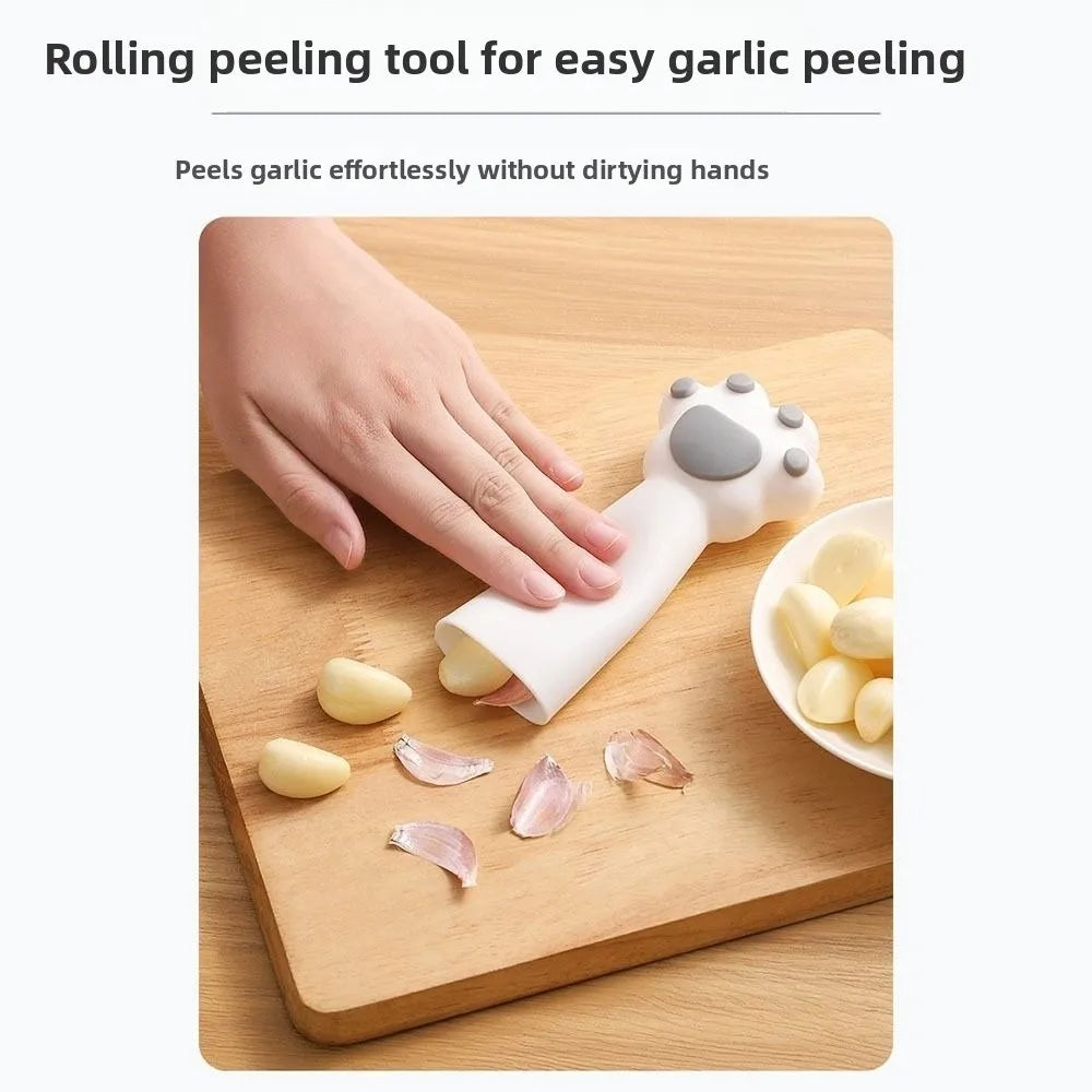 Creative Cat Claw Garlic Peeler Silicone Quick Garlic Roller Hand Peeling Tube Kitchen Gadgets