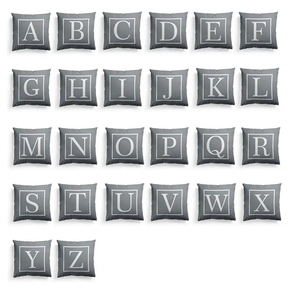 Pillow Cover Cushion Case 45x45cm English Letter Print Home Sofa Bed Car Decor