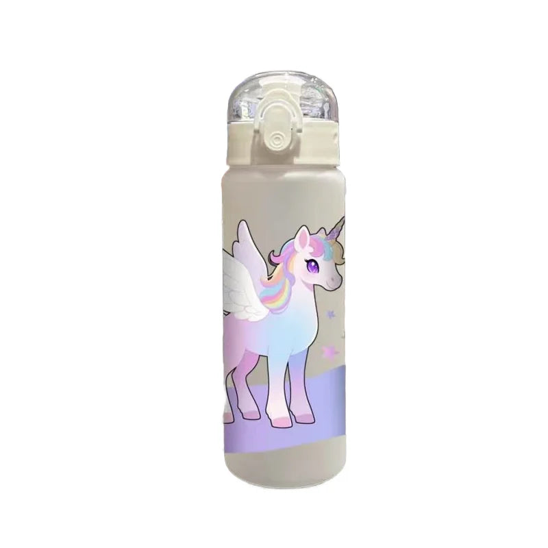 3D Printed 780ml Unicorn Patterns Water Cup with Hand Outdoor Water Bottle,PVC-Free, Leak-Proof, Matte Finish Fade-Resistant