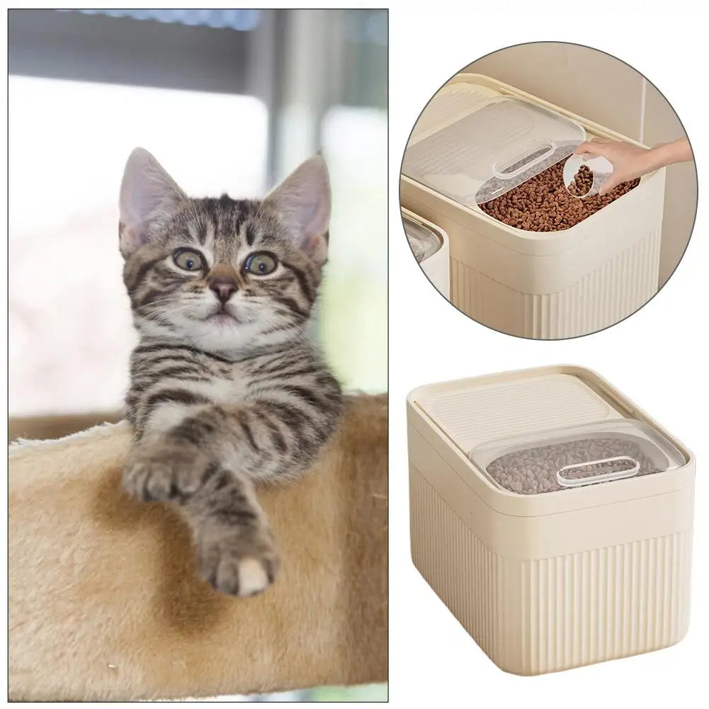 Airtight Pet Food Storage Container For Dog Cat Pet Food Storage Barrel Large Capacity Barrel Food Sealed Moisture-Proof St F6I3