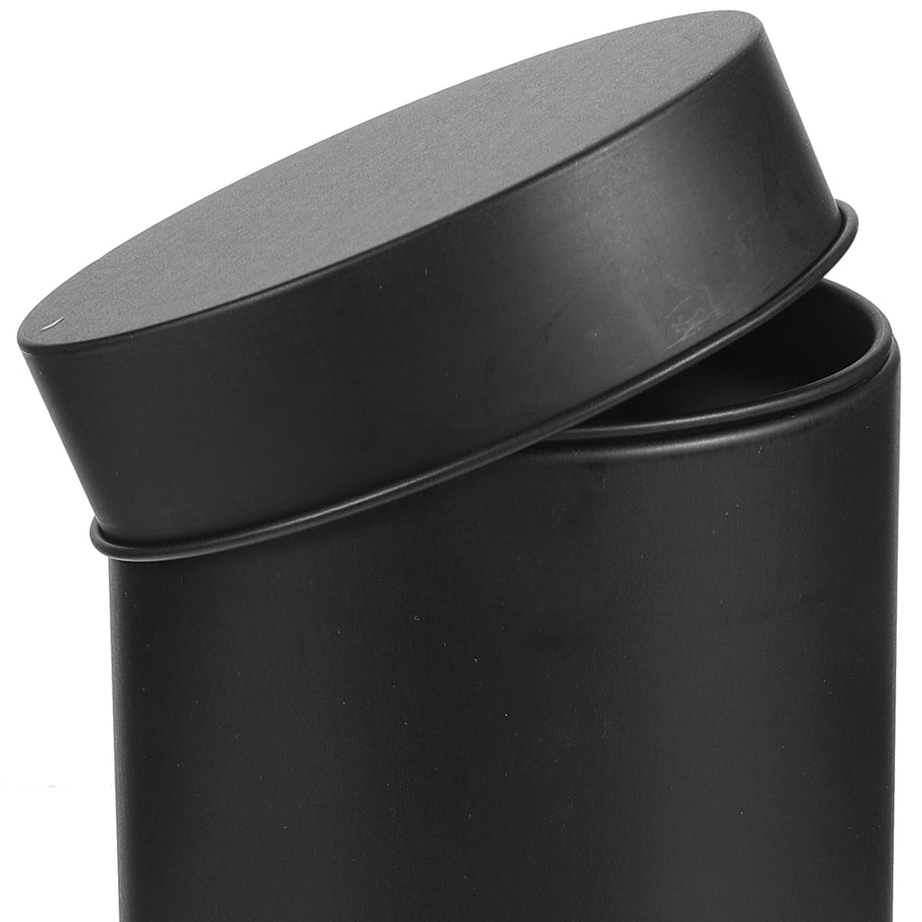 1pcs Candy Jar Tea Coffee Sugar Canister 75x130mm Black White Airtight Lid Tinplate Storage Container for Leaf Tea