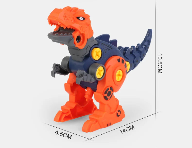 Assembly Take Apart Dinosaur Screw Plastic Brick DIY Construction Set Building Blocks Disassembly Robot Model Screwdriver Toys