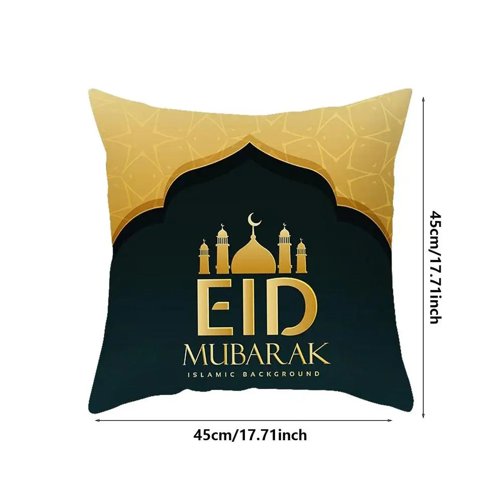 2023 Eid Pillowcase Decor For Home Sofa Cushion Cover Islamic Ramazan Kareem Decoration Mosque Mahometan Pillow Cover Gifts
