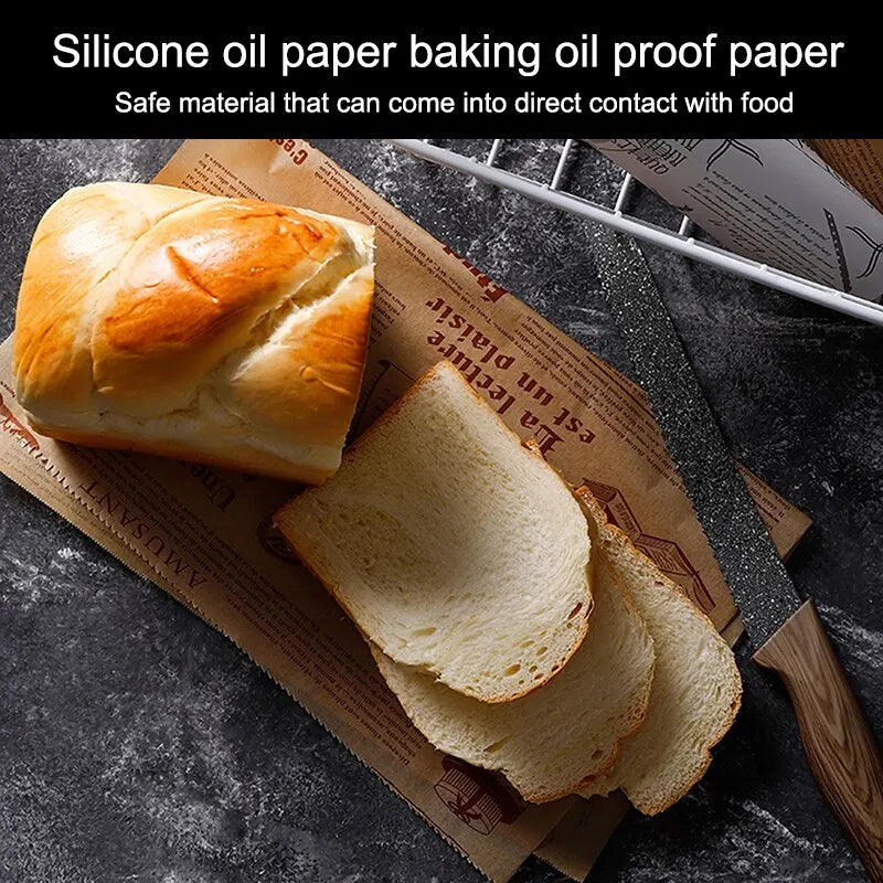 Oil-absorbing Paper Roll for Baking Or Meal Mat With Slide Cutter Easy to Cut &Nonstick 8M Cooking Paper for Bread Kitchen Tool