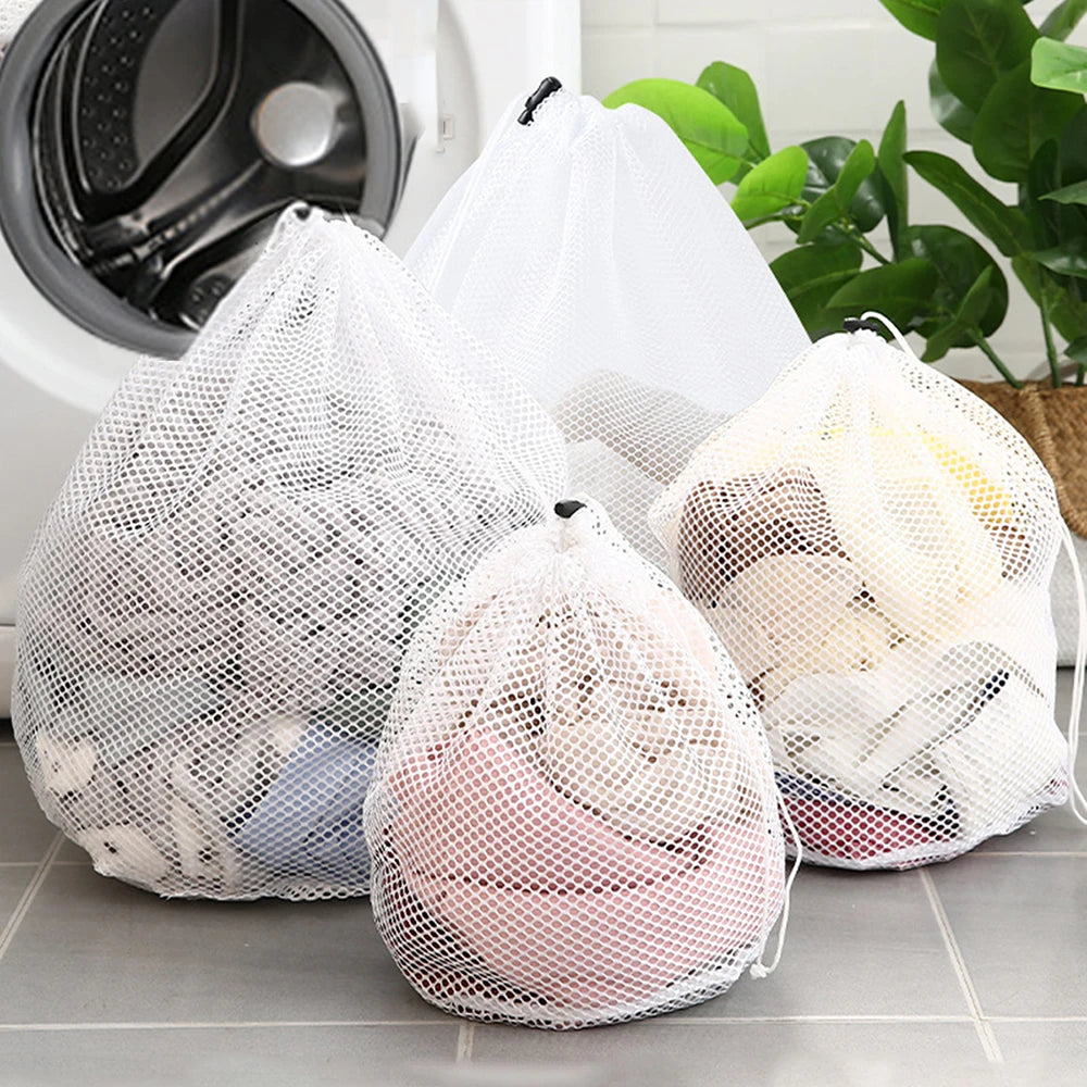 1/3PCS Mesh Laundry Bag - Machine Washable Drawstring Design Travel Wash Bag for Blouses, Hosiery, Stockings, and Underwear