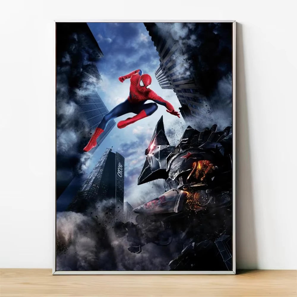 MINISO Marvel Superheroes Avengers Spider-Man Iron Man Parlor Bedroom Decorative Art Posters Wall Mural Canvas Painting Printing
