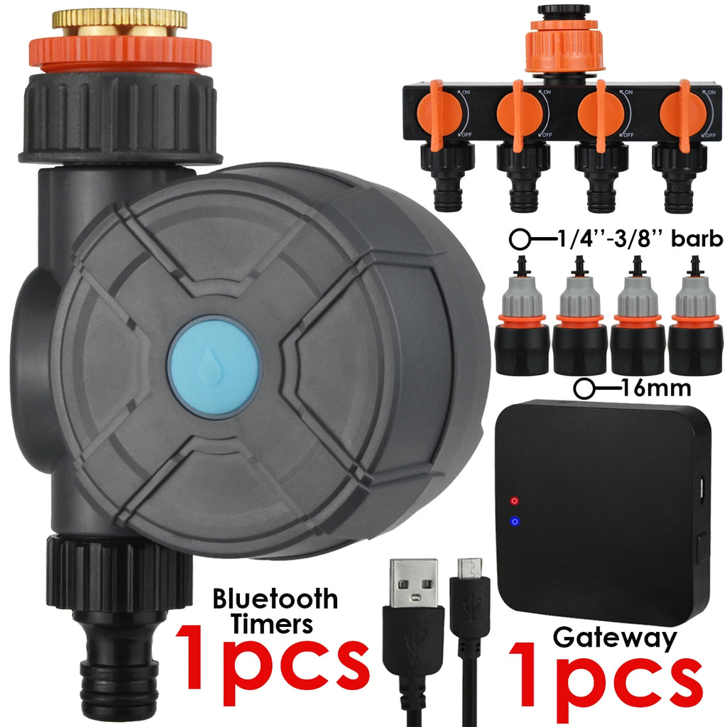 KESLA 1/4'' Hose Garden Micro Drip Irrigation Automatic Watering System Kit 13CM Sprinkler for Pot Flowers Vegetables Greenhouse