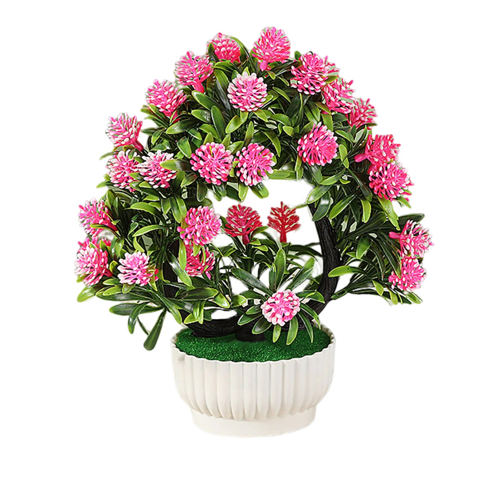 Artificial Flower Bonsai Realistic UV Resistant Plastic Easy Care Fake Flowers Bonsai for Outdoor