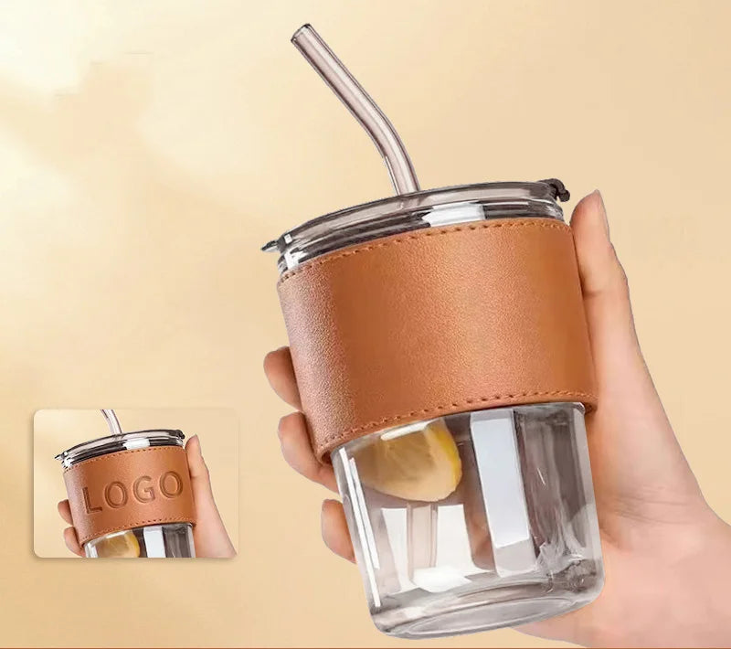 Custom Glass With Straw Display Logo Text Boyfriend Family Father Gift Valentine's Day Outdoor Sports Drinking Water Daily