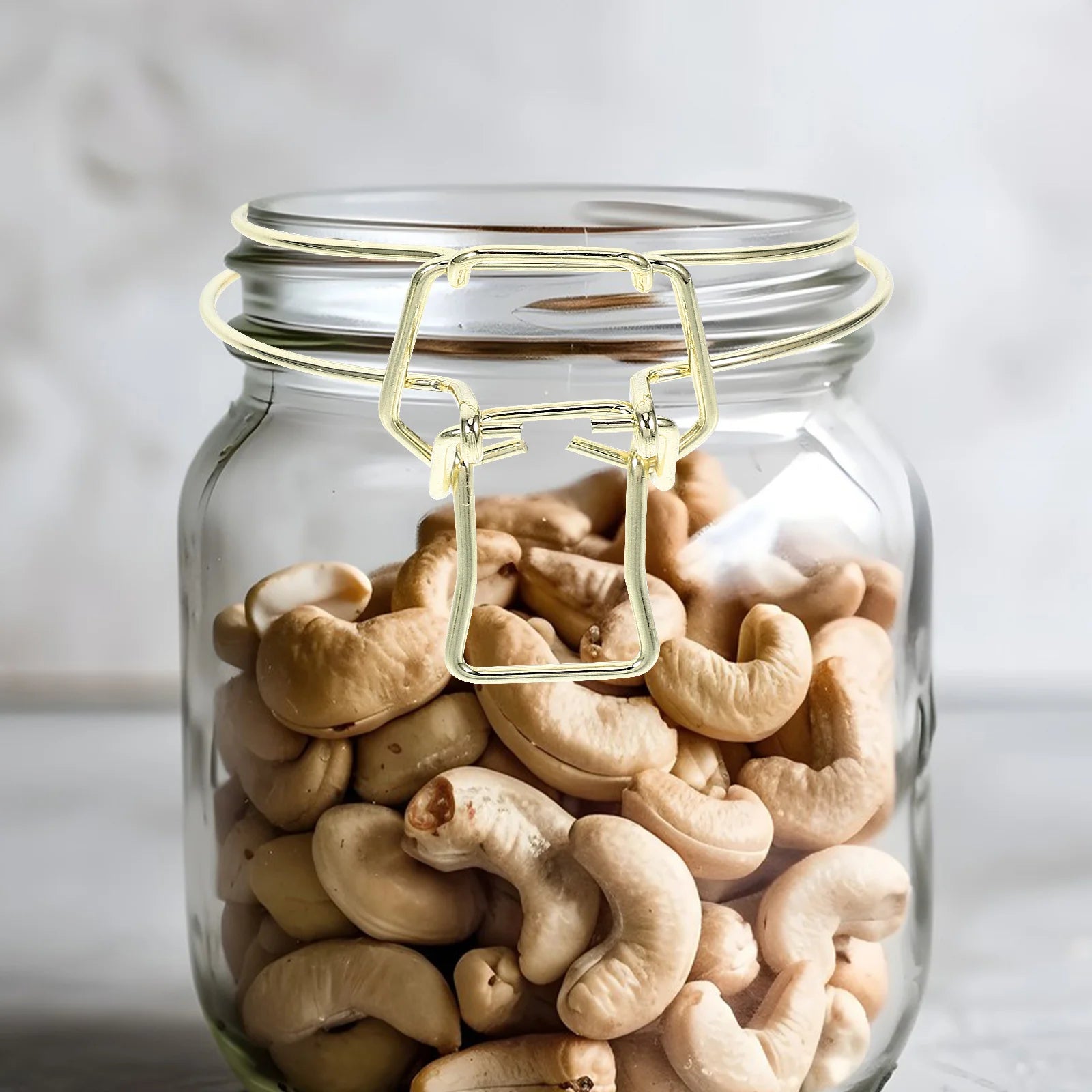 3Pcs Storage Jar Wire Clamp Stainless Steel Gold Finish Airtight Sealing Locking Buckle Mason Glass Container Replacement Wire