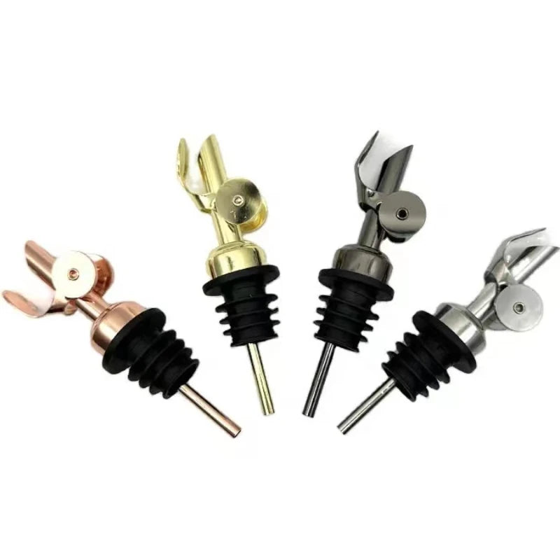 1PC Oil Bottle Stopper Cap DispenserStainless Steel Automatic Open Cap Pour Nozzle Sprayer Leak-Proof Wine Spout Kitchen Tool