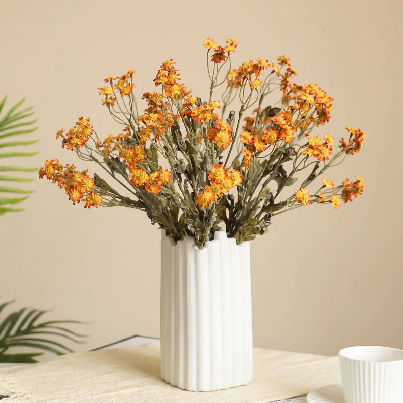 53CM Autumn Chrysanthemum Chamomile Artificial Flower Countryside Vintage Home Hotel Flower Art Decoration Silk Flower