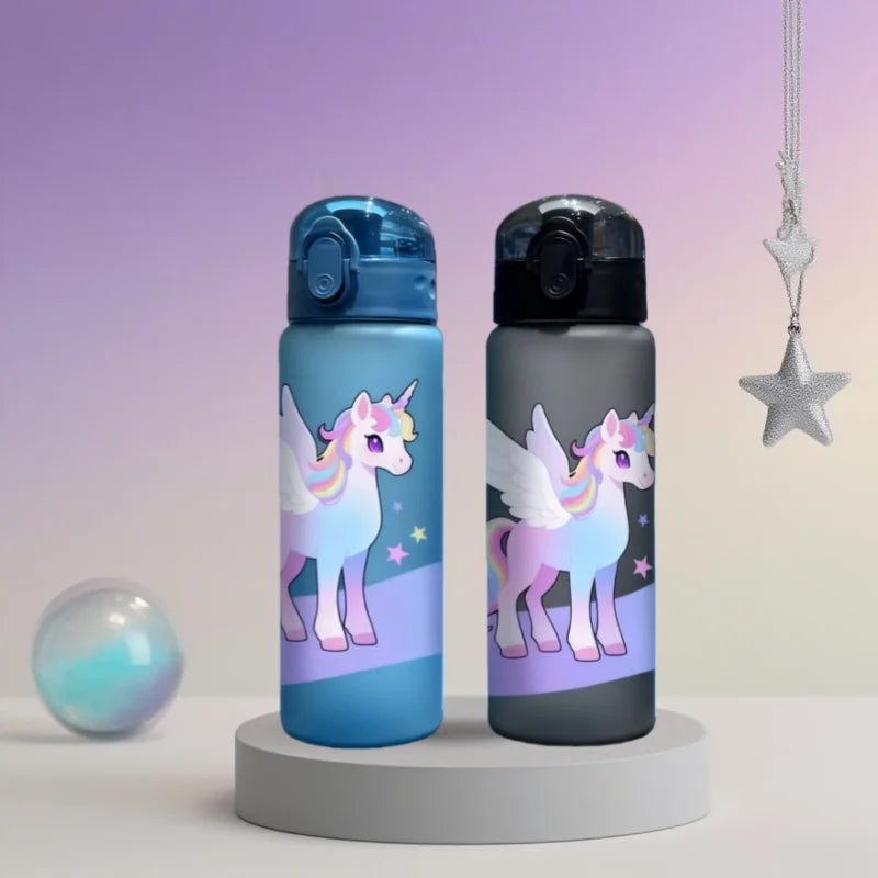 3D Printed 780ml Unicorn Patterns Water Cup with Hand Outdoor Water Bottle,PVC-Free, Leak-Proof, Matte Finish Fade-Resistant