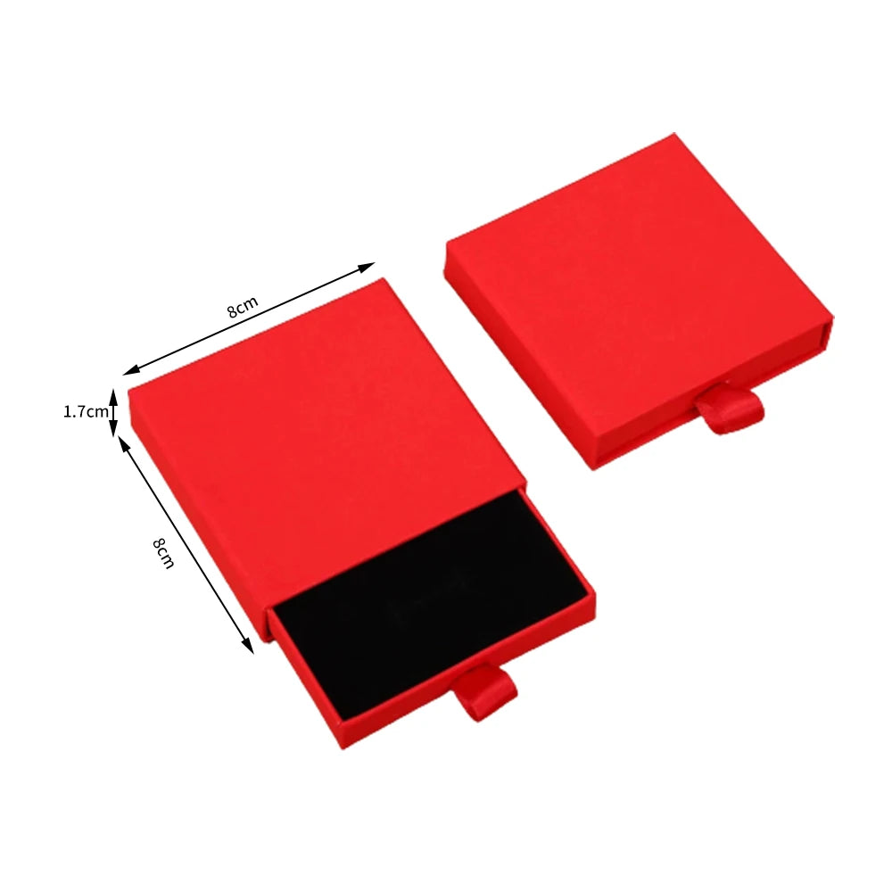 Drawer Jewelry Box For Ring Earring Necklace Bracelet Organizers Storage Cardboard Gift Boxes With Sponge Inside Packaging Boxes