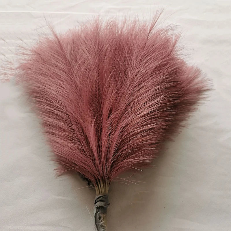 10/20pcs Simulated Reed Feather Pampas Grass Home Porch Wedding Party Garden Decoration Flower Vase DIY Accessories False Plant