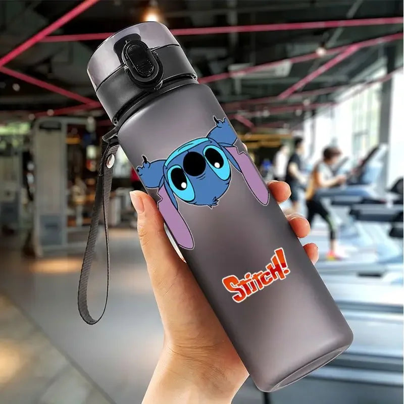 560ml Disney Stitch Hot Sale Sports Water Bottle Anime Outdoor Travel Portable Leakproof Drinkware Plastic Drink Bottle BPA Free