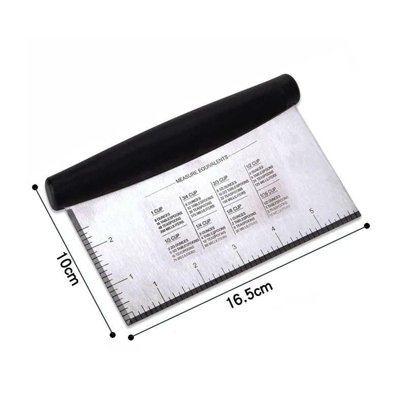 Leeseph Multi-purpose Stainless Steel Scraper & Chopper, Dough Scraper, Pizza Dough Cutter , kitchen tools