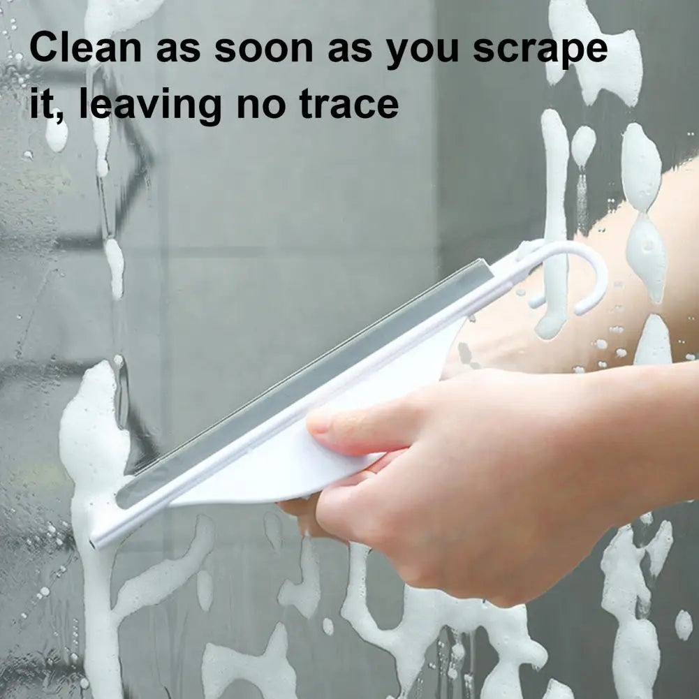 Curved Widened Handle Wiper Mini Countertop Tpr Scraper for Bathroom Glass Portable Scratch-free Wipe Tool for Effortless