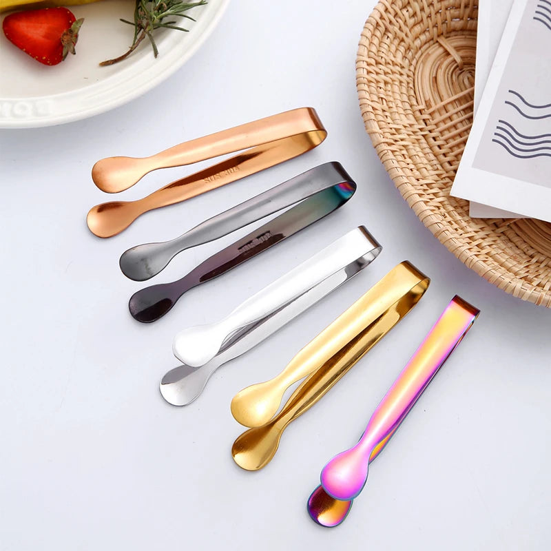 Ice Tong 304 Stainless Steel Clip Bar Ice-Cube Picker Food BBQ Clip Barbecue Clip Ice Clamp Tool Kitchen Utensils