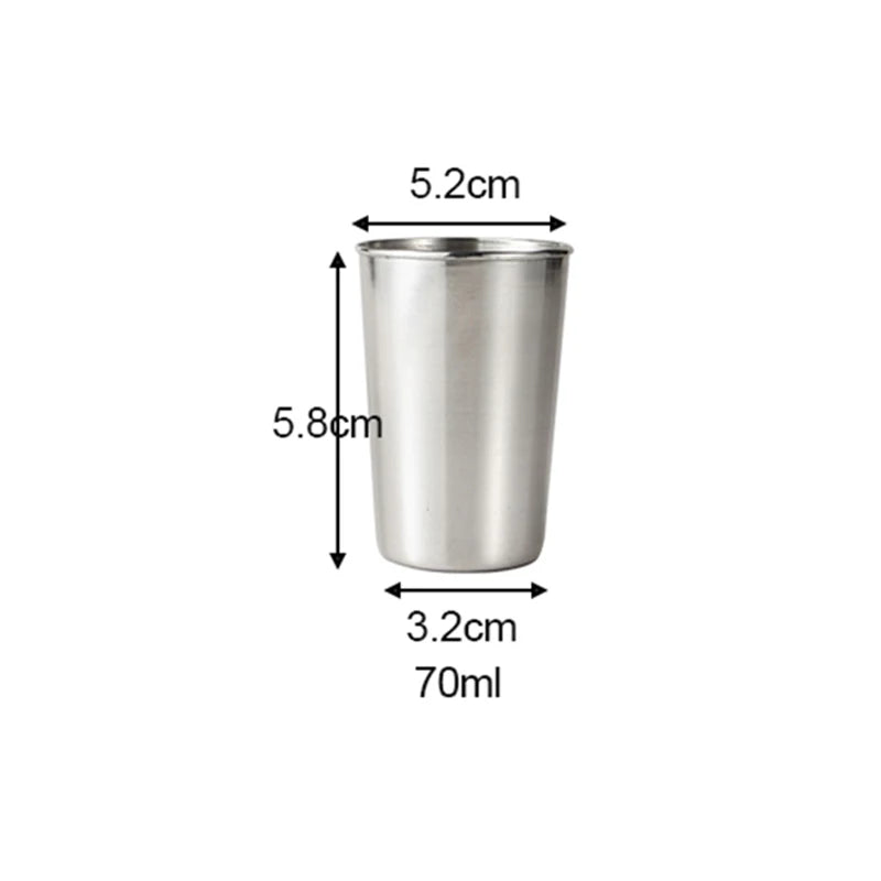 Stainless Steel 30/70/180/320ml Beer Cola  Cup For Bar Coffee Shop Kitchen Dining Bar Drinkware