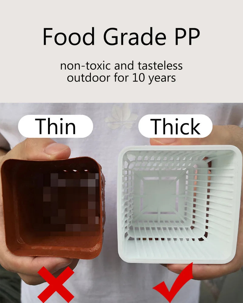 Meshpot 6cm/7cm Succulents Pot Plastic Flower Pot Cactus Planter Root Controlling Good Air System Garden Supplies Home Dec