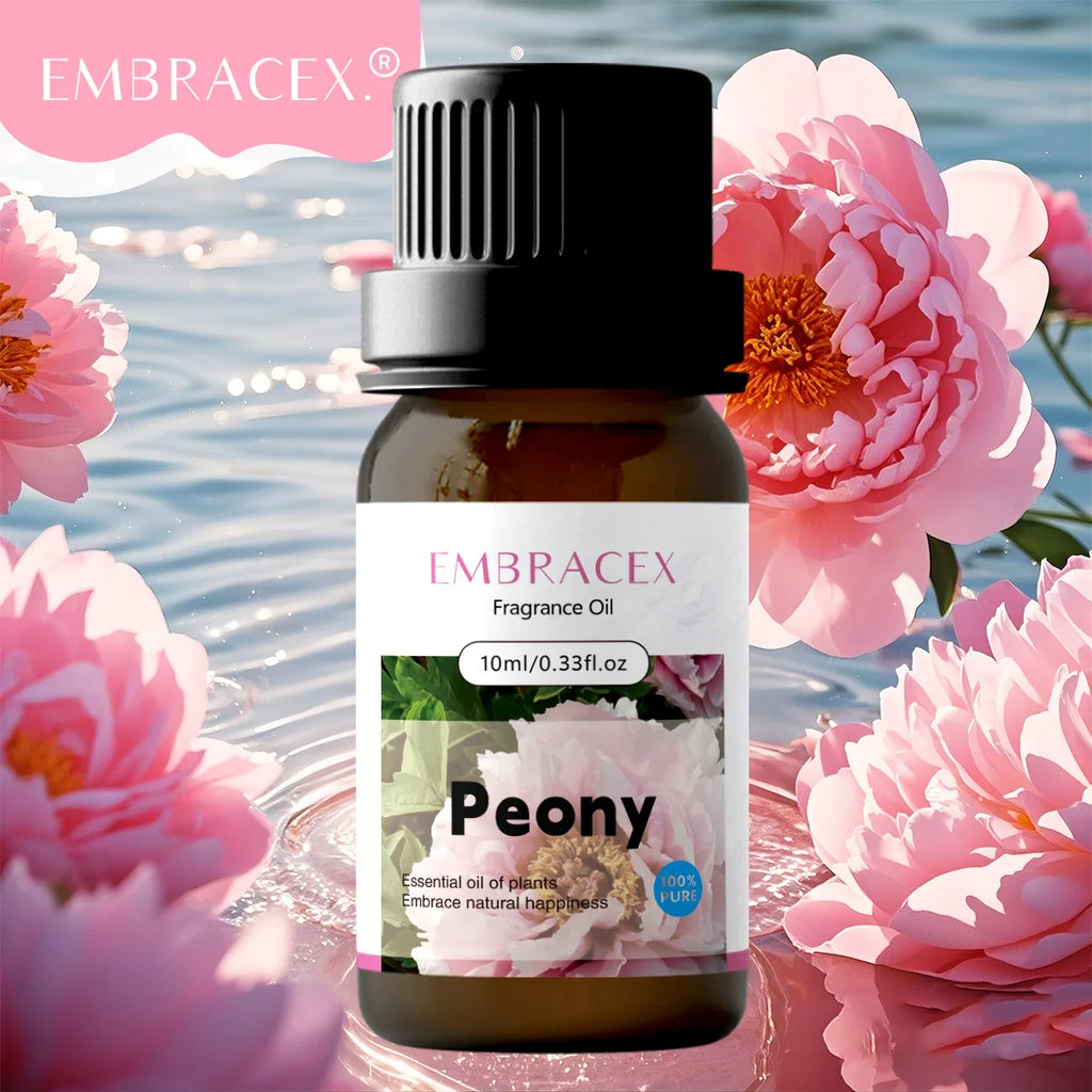 2PC/1PC 10ml Peony Essential Oil Roller Body Oil for Relaxation Elegant Floral Scent for Diffusers, Baths Perfume Women Gifts