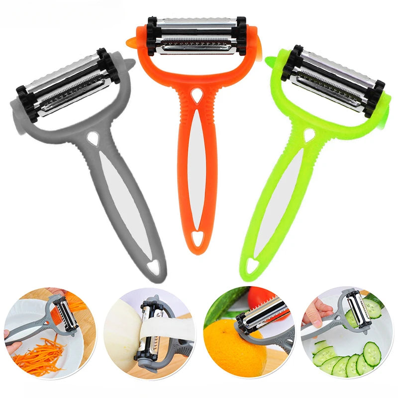 2025 Must-Have! 360° Rotary Peeler - Multifunctional Potato Cutter | Melon Planer, Kitchen Gadget Accessory
