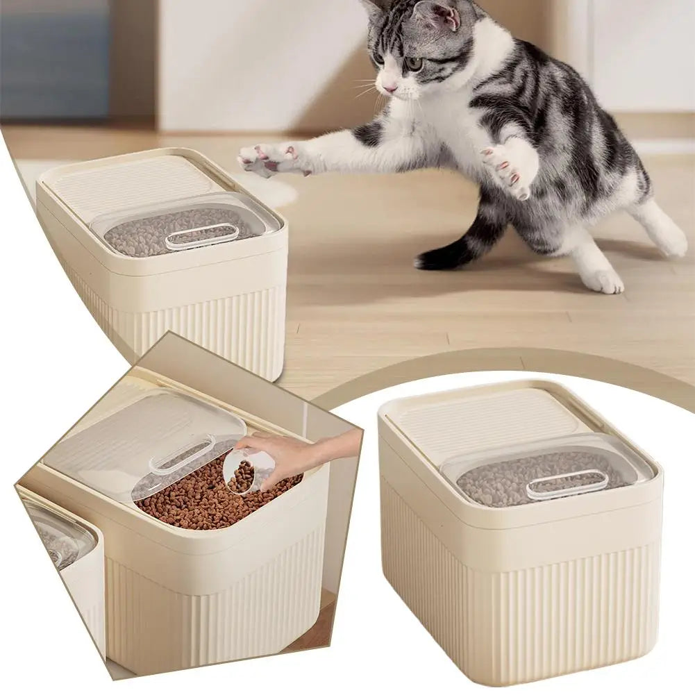 Airtight Pet Food Storage Container For Dog Cat Pet Food Storage Barrel Large Capacity Barrel Food Sealed Moisture-Proof St F6I3