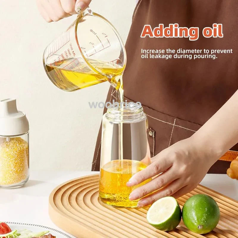 2in1 Oils Sprayer Olive Oil Spray Plastic Bottle Vinegar Dispenser Kitchen Oil Diffuser Accessories Camping Baking Pic