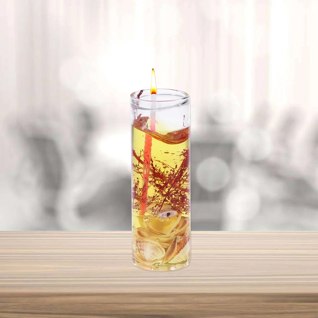 1Pcs High-End Smokeless Candles Unique Scent Translucent Glass Cup for Bedroom Living Room Tea Room Cafe Random Color