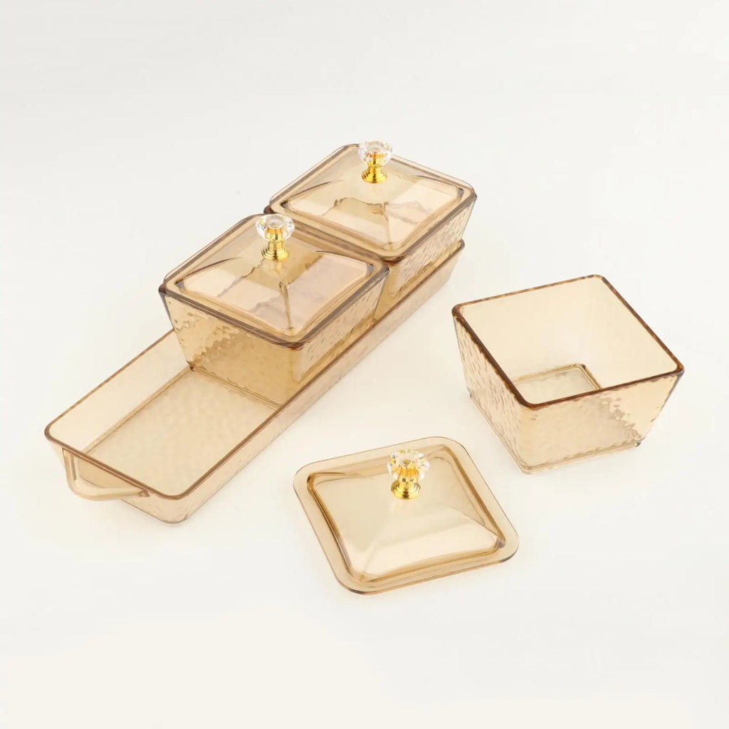 Appetizer Tray Divided Serving Container with Lid Food Storage Container Box Nordic Candy Serving Platter for Kitchen Cookies