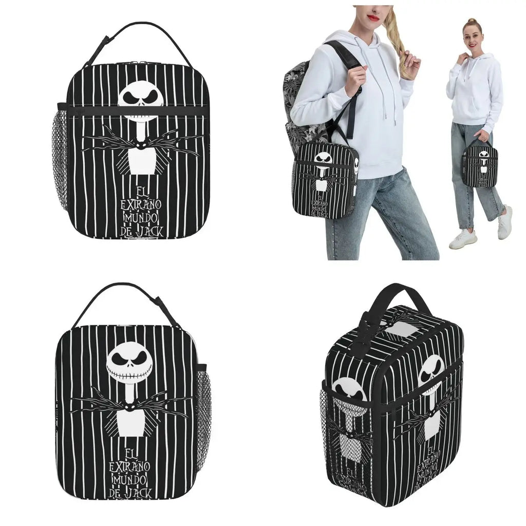 The Nightmare Before Christmas Stuff Insulated Lunch Bags Large Reusable Cooler Bag Tote Lunch Box
