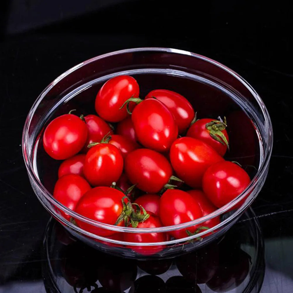 1Pcs Premium Acrylic Salad Bowl Scratch Resistant Round Transparent Bowl for Cold Food Serving 20x8.5cm Gatherings Receptions