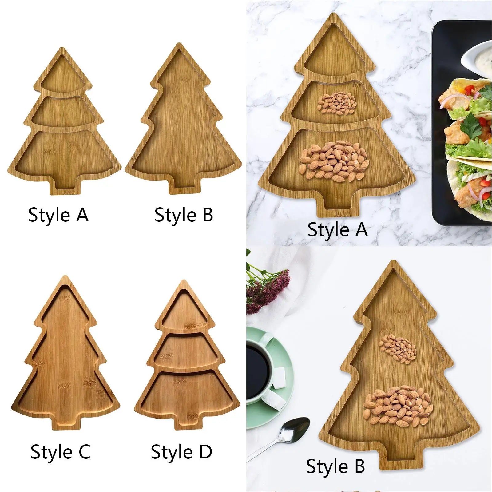 Christmas Serving Tray Dish Dinnerware Serveware Food Plate Serving Platter for Home Decor Kitchen Party Coffee Table Appetizer