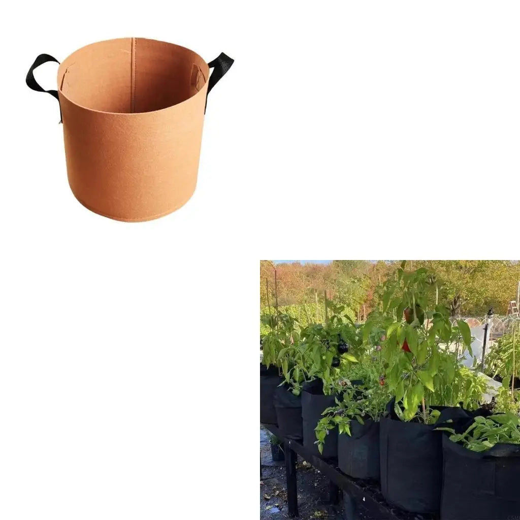 Plant Grow Bags Nonwoven Fabric Pots Vegetable Planter Bags Garden Pots Perfect for Efficient Home Growing and Gardening C5AD