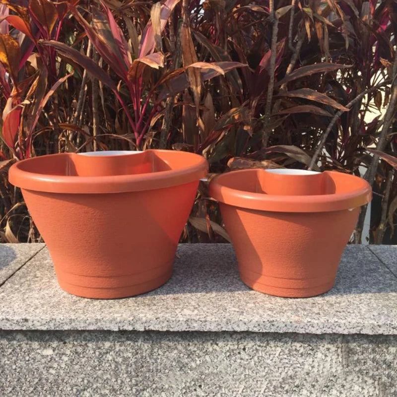 Flower Pot Exquisite Wall-mounted Plastic Wall Hanging Basket Flowerpot For Outdoor Garden Balcony Planter Bucket Home Decor