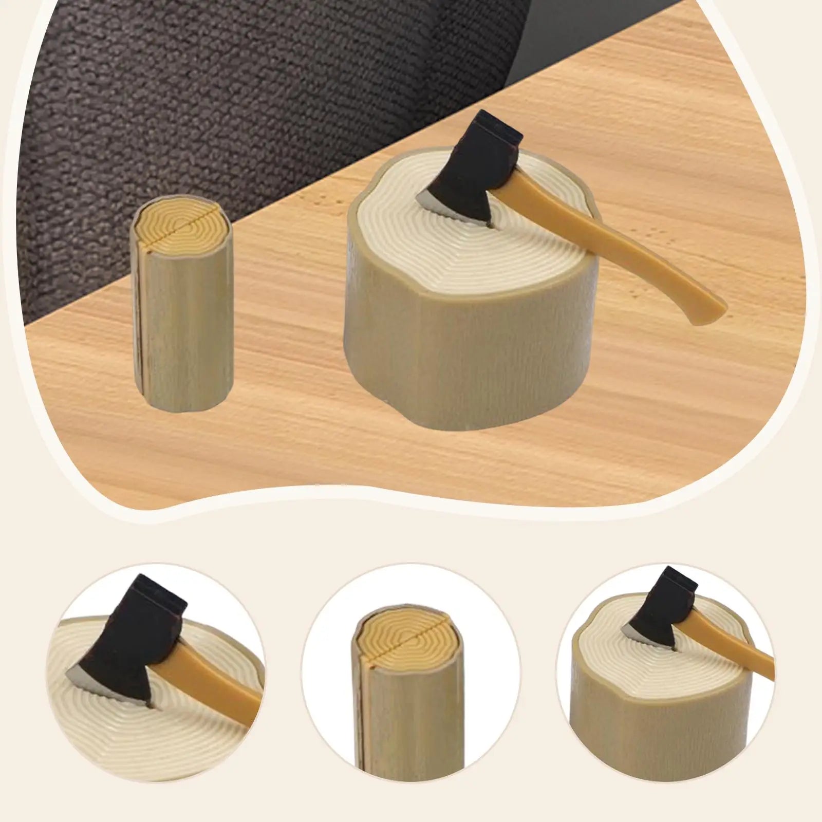 1:12 Axe and Wooden Stake Set Micro Landscape Mixed Model Supplies Mini Garden